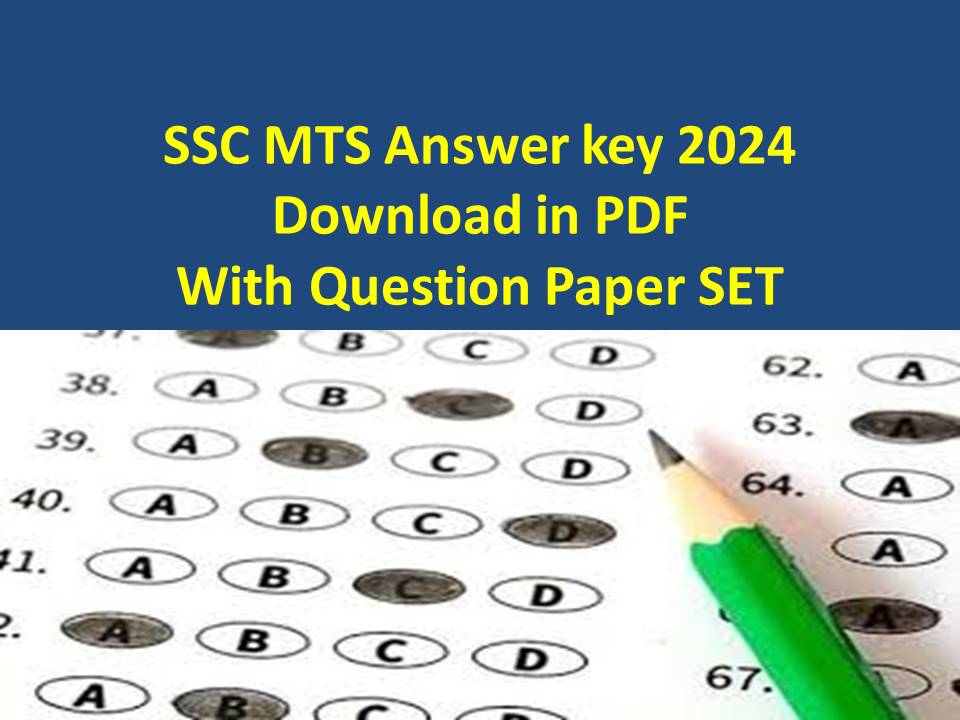 SSC MTS Answer Key 2024