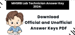 MHSRB Lab Technician Answer Key 2024