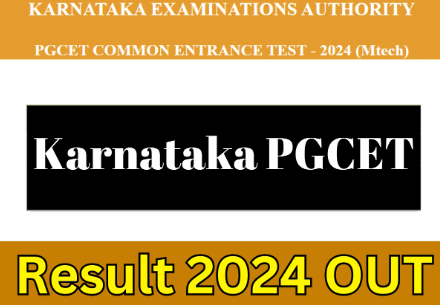 Karnataka pgcet result 2024