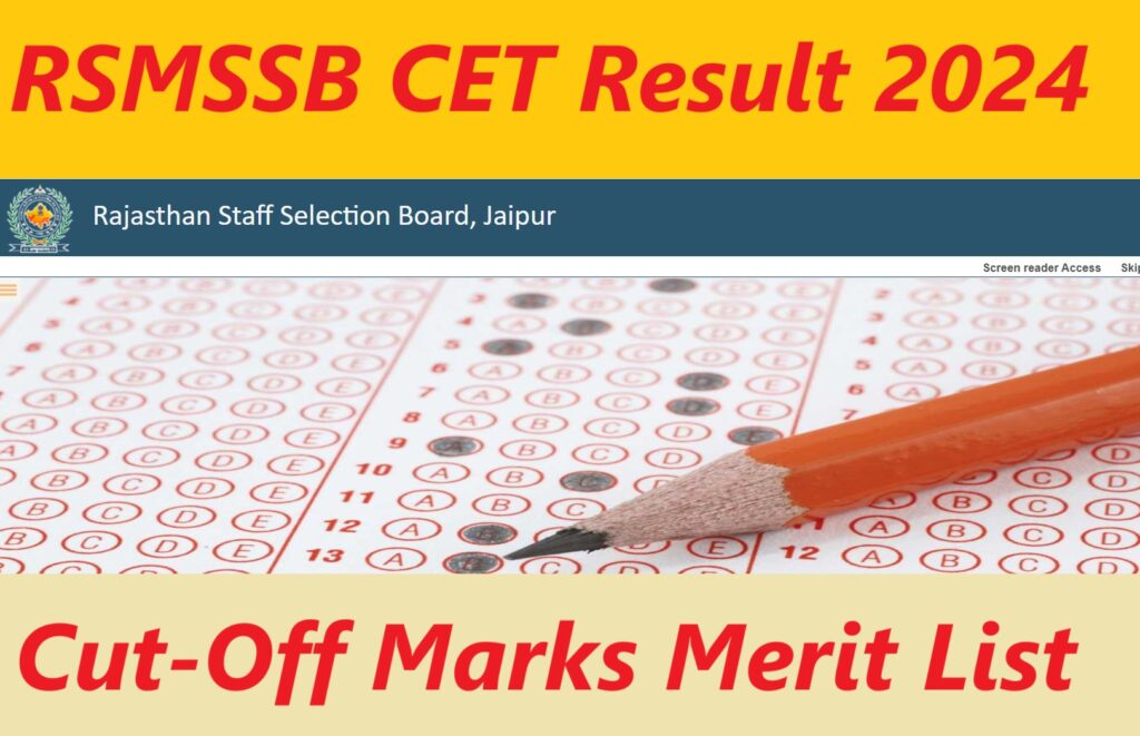 Rajasthan CET Result 2024