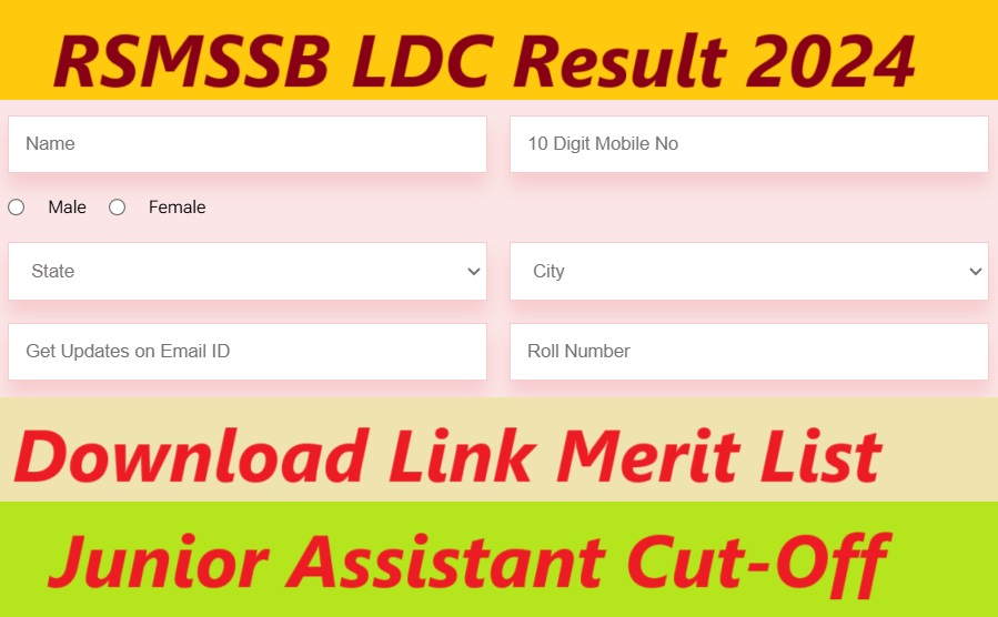 RSMSSB LDC Result 2024