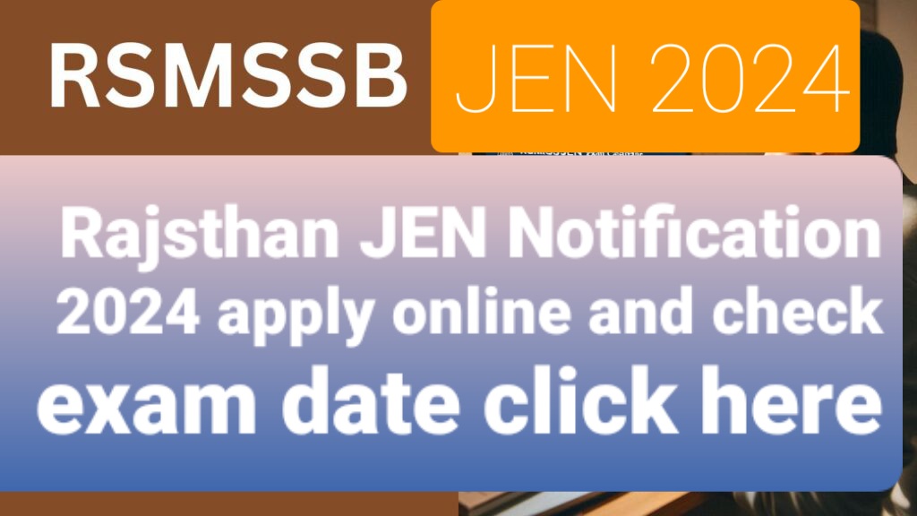 RSMSSB JEN Recruitment 2024