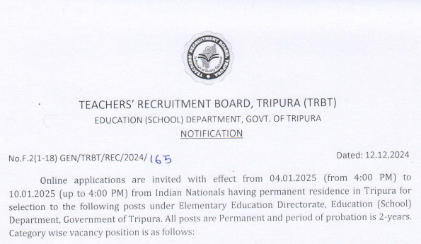 TRBT Graduate Teacher Recruitment 2024