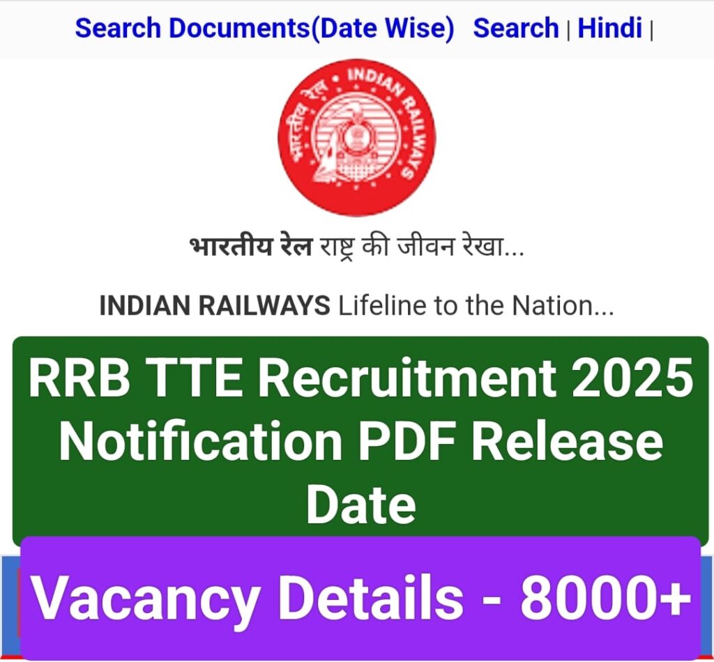 RRB TTE Recruitment 2025