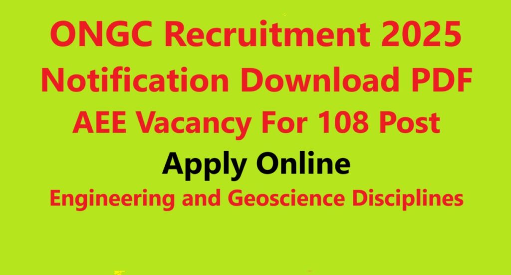 ONGC Recruitment 2025