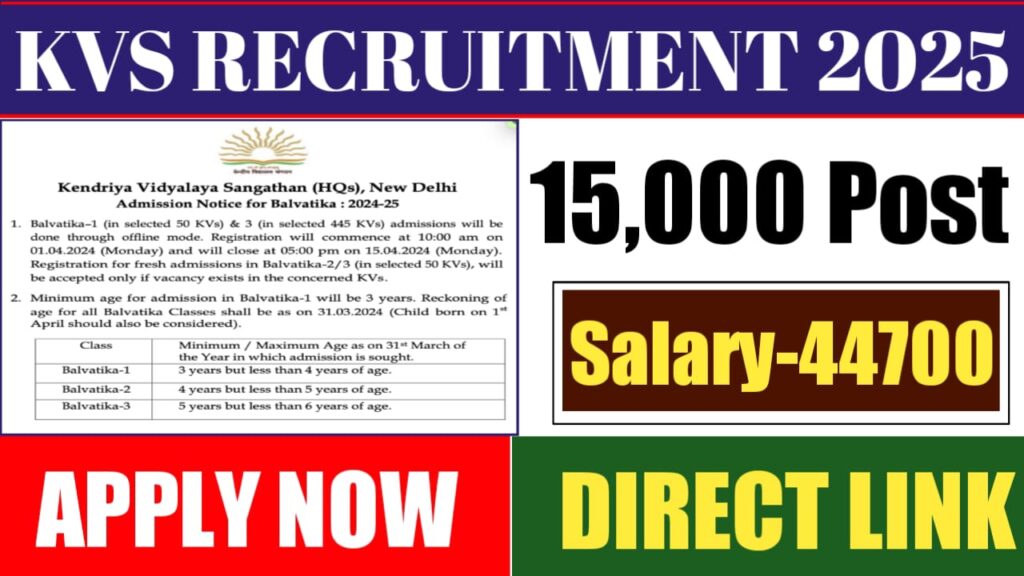 KVS Recruitment 2025